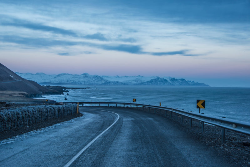 Iceland winter road