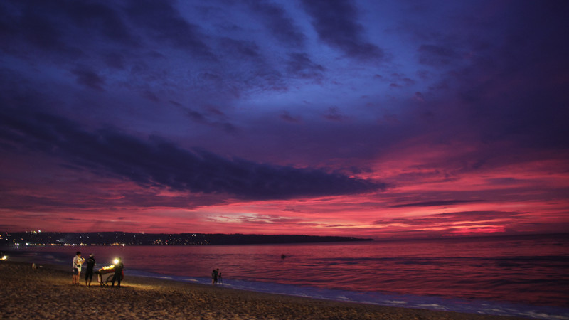 Bali guide beach sunset