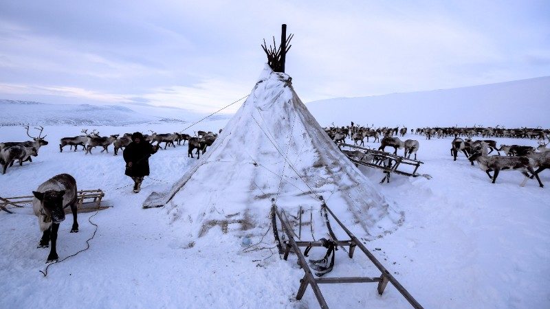 Teepee in the snow