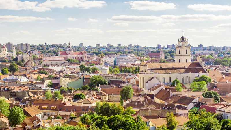 Vilnius travel skyline