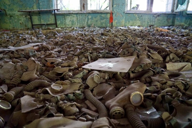 Chernobyl tour gas masks