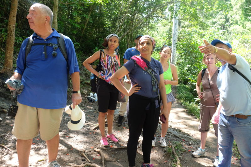 Cuba tour group hiking