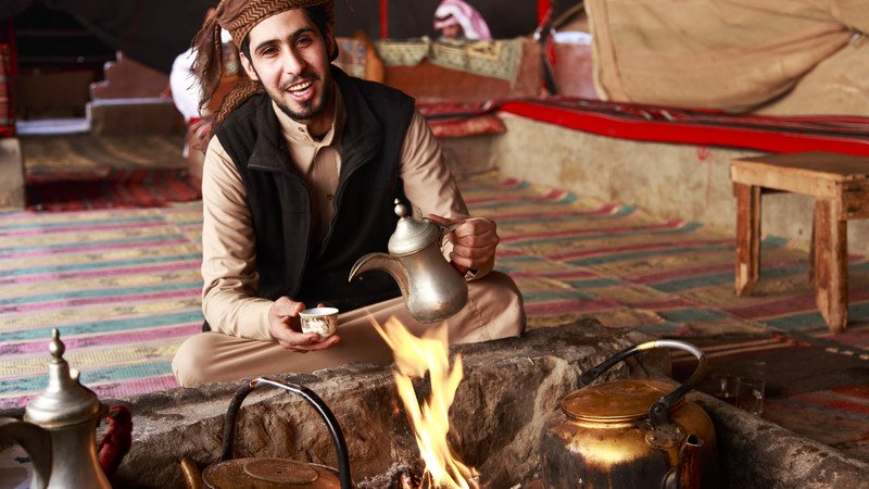 Jordan bike tour Bedouin man