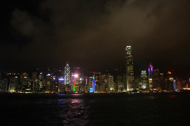 Tsim Sha Tsui skyline night Hong Kong