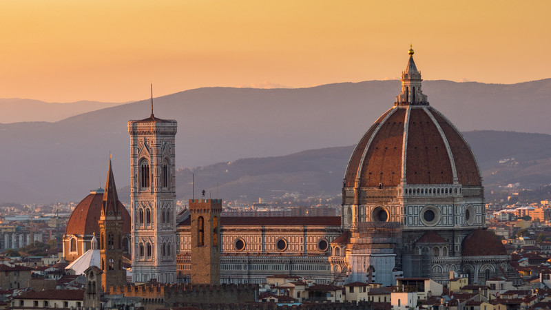 Duomo in Florence at sunset