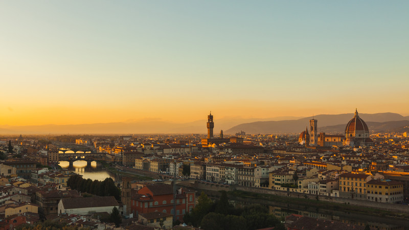 Best food in Italy Florence sunset