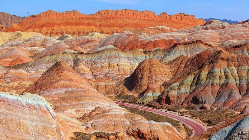 The colourful rocks of the China Danxia