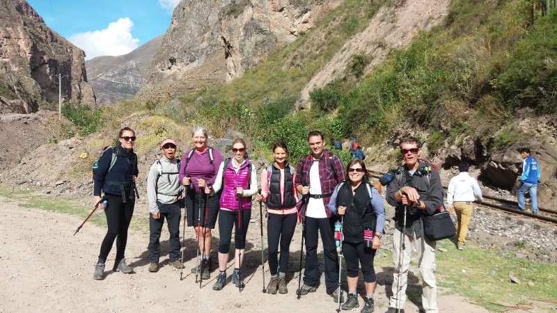 A group of travellers getting ready to trek the Quarry Trail