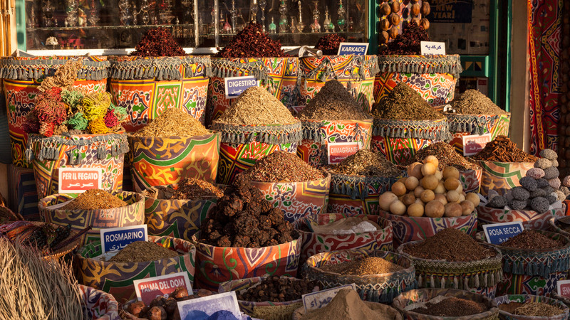 Egyptian food street market