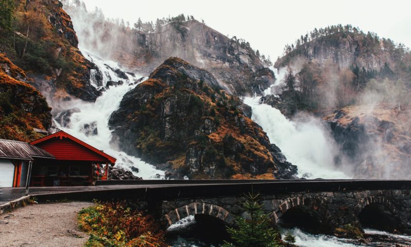 Norway Nature Latefossen waterfall