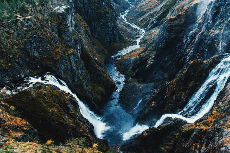 Norway nature Voringsfossen waterfall