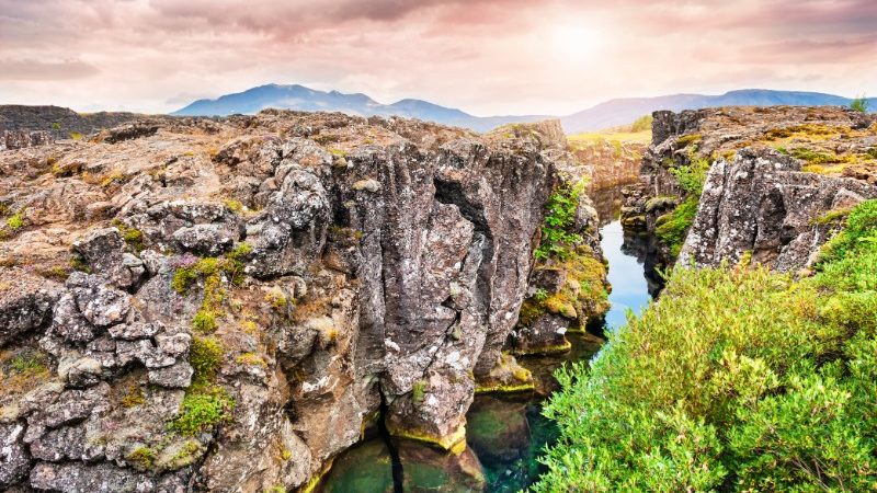 Thingvellir National Park in the summer months