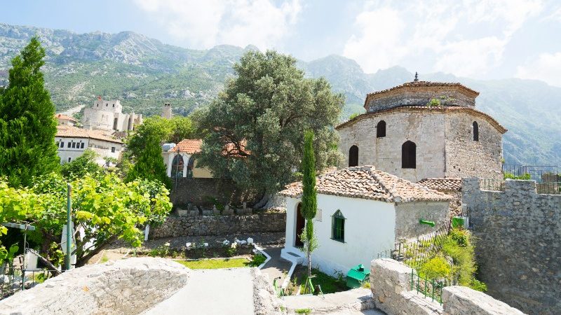 The ancient town on Kruja, Albania