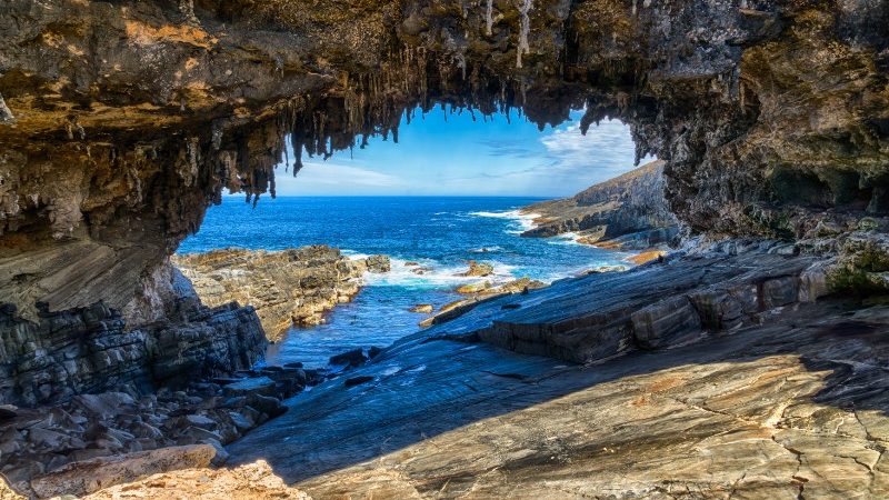 The iconic Admirals Arch at Flinders Chase National Park, Kangaroo Island
