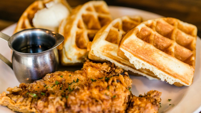 Fried chicken and waffles