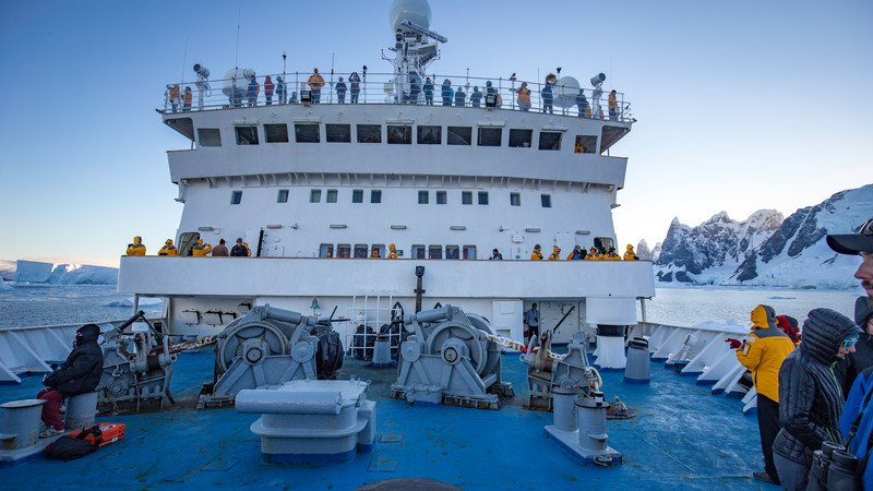 A ship in Antarctica