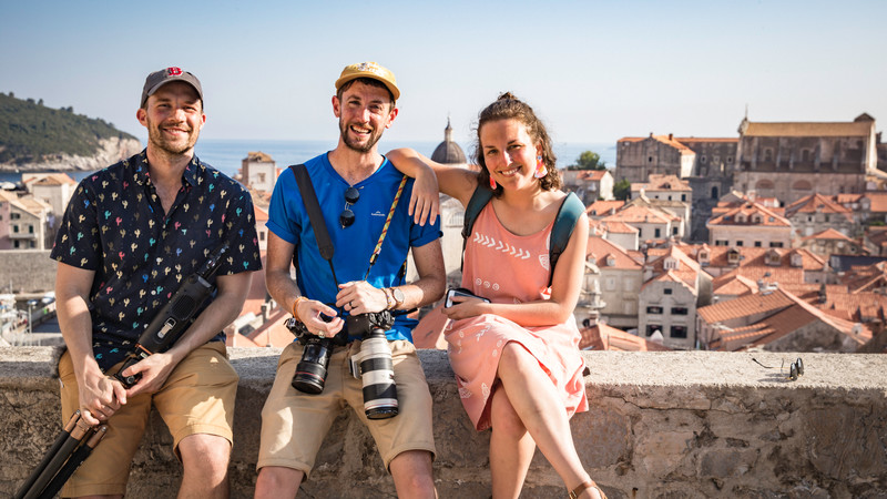 Three travellers in Dubrovnik