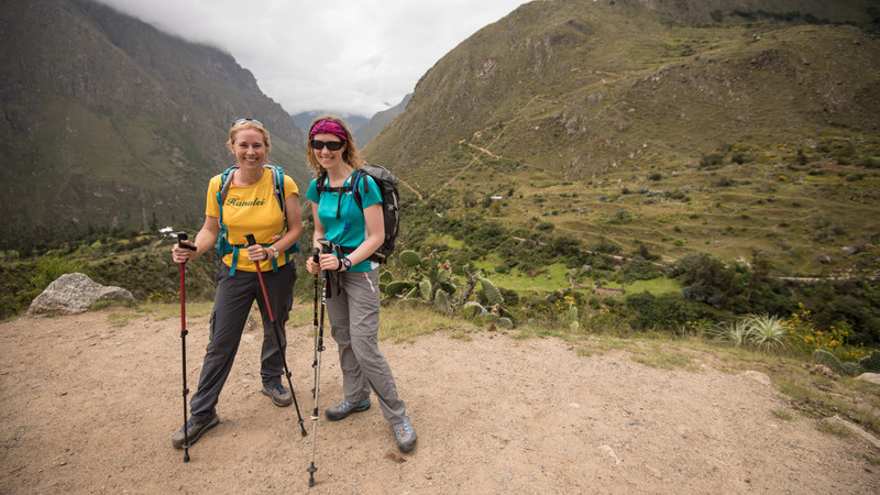 Two women on Peru's Inca Trail