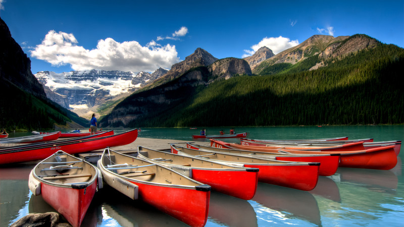 River views over Banff National Park