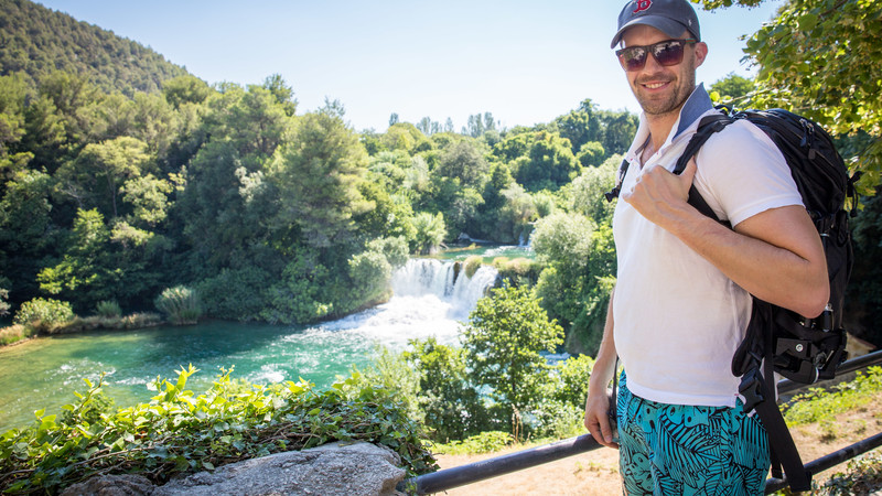 Traveller at Krka National Park, Croatia