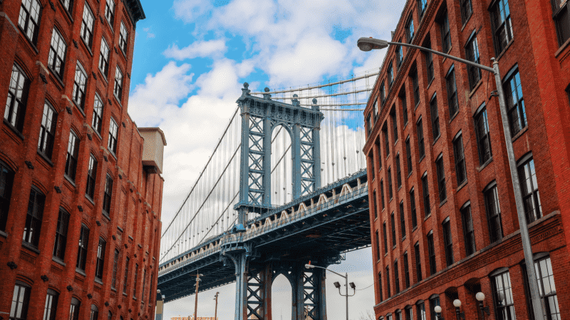 Manhattan Bridge as seen from DUMBO, New York