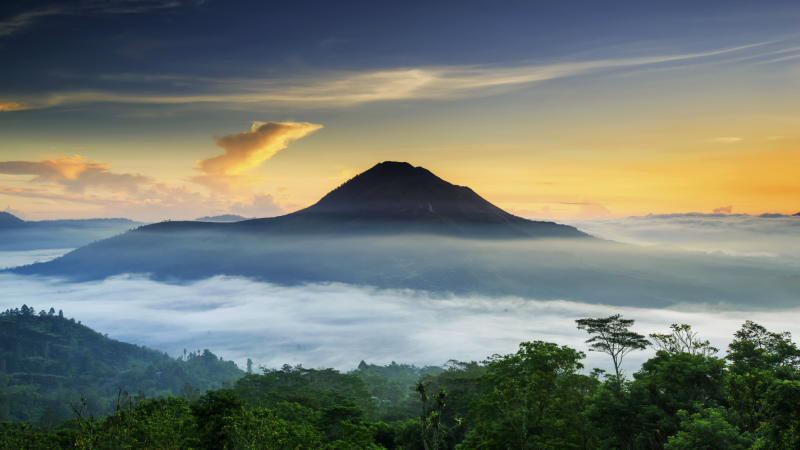 Mount Batur in Indonesia