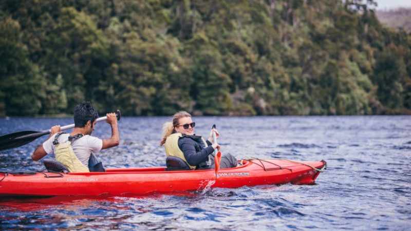 Kayaking on the Pieman River, Tasmania