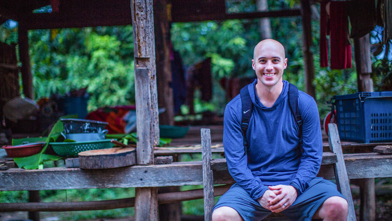 A traveller at a Cambodian homestay