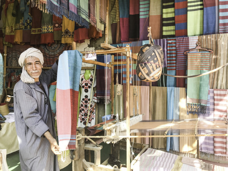 Egypt trip scarf maker