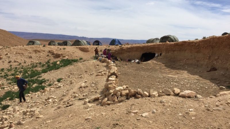 Tents on a hill in Morocco