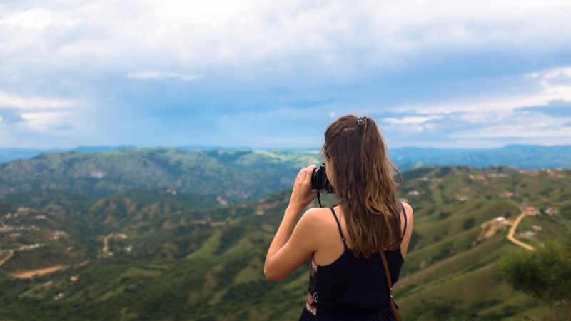 A girl taking a photo in Zululand