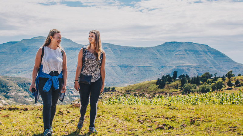 Two travellers in Lesotho