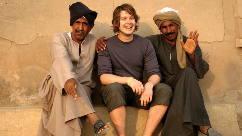 Traveller sits down with local Egyptian men