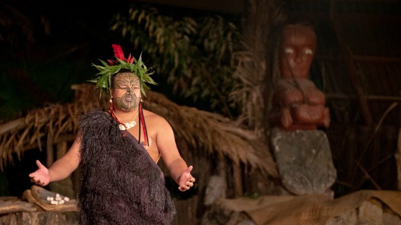 Maori chief in traditional dress