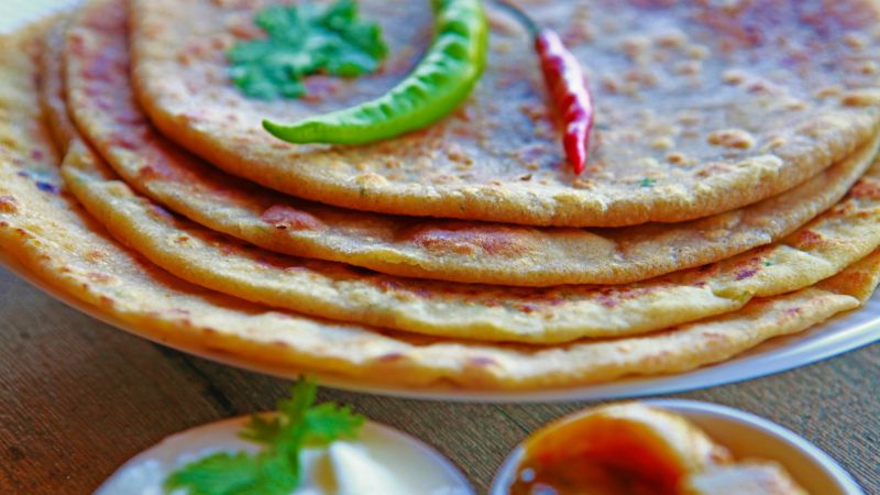 A stack of paratha