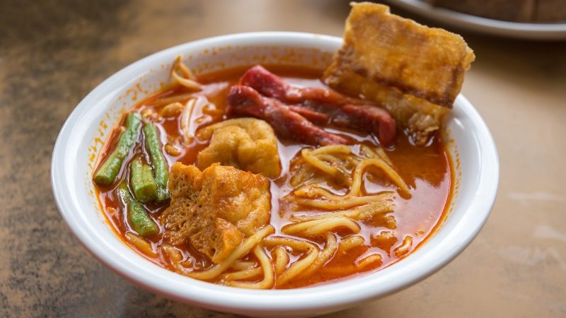 Bowl of curry mee in Malaysia