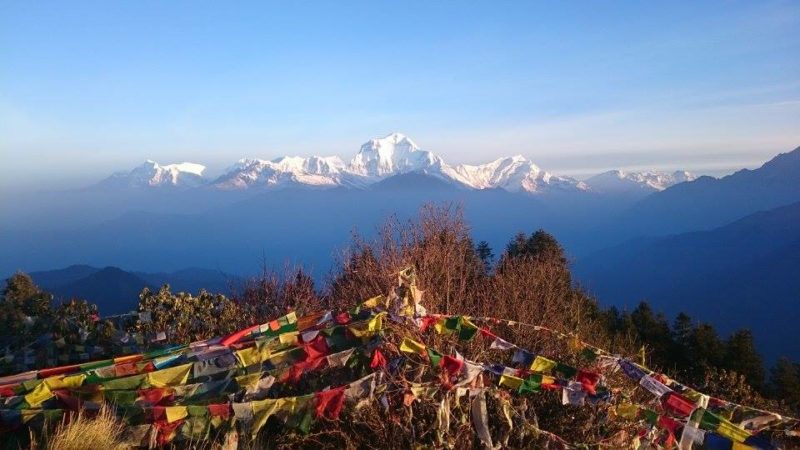 Annapurna circuit tour prayer flags