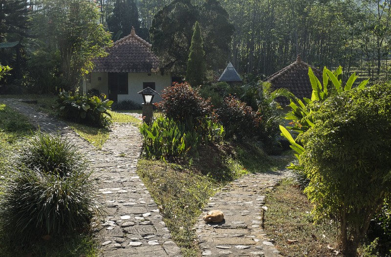 Small huts in Indonesia