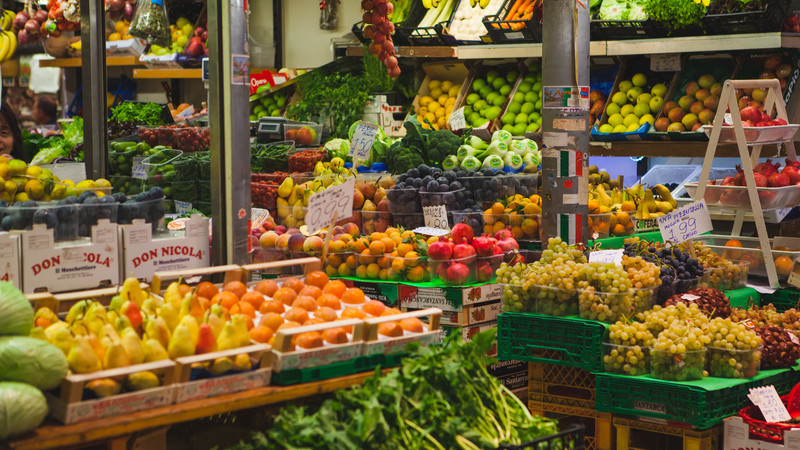 Fruit and vegetables at the market