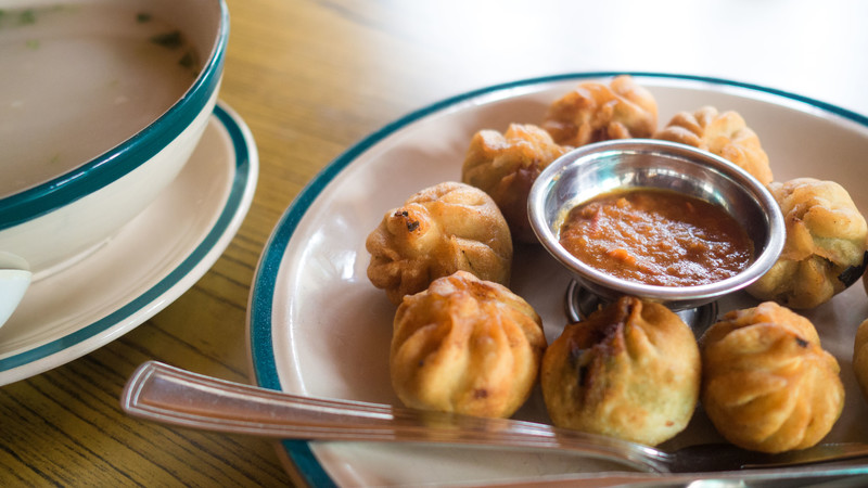 A plate of momos in Nepal