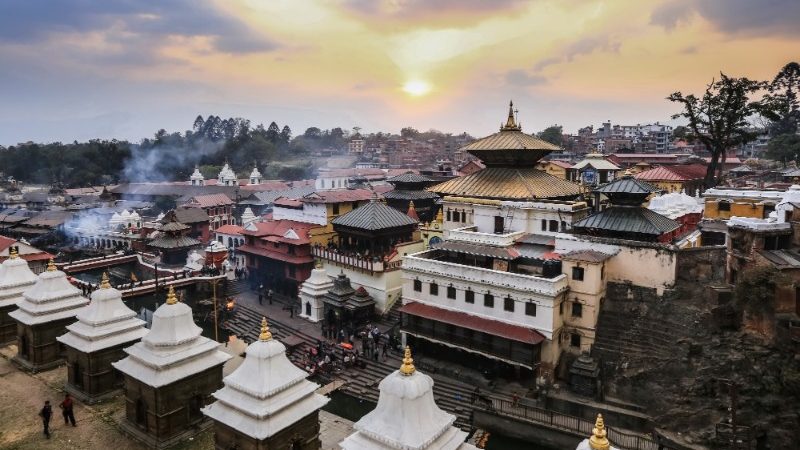 Pashupatinath temple and burning ghats, Nepal
