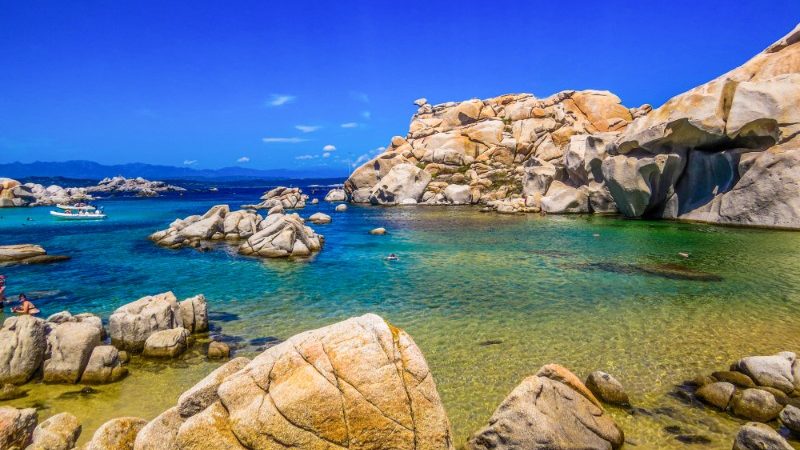 Rocky beach in Lavezzi, Italy