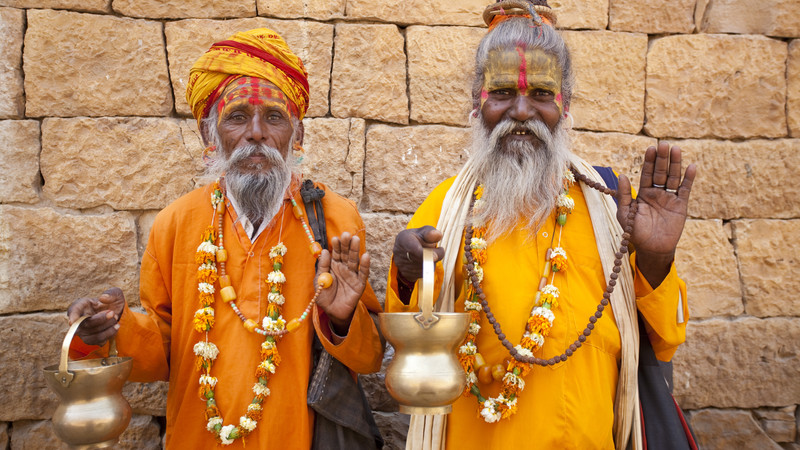 Two Jain priests in Rajasthan