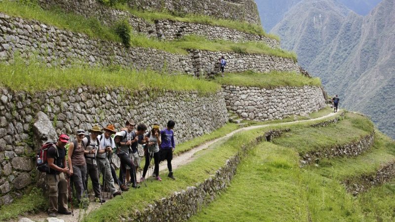 A group on the Inca Trail. 