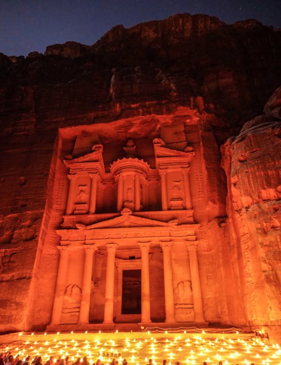 Petra at night Jordan