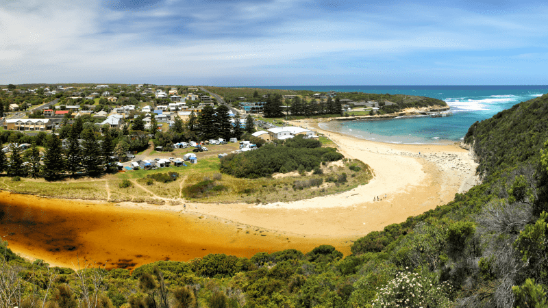 Port Campbell creek, bay and town