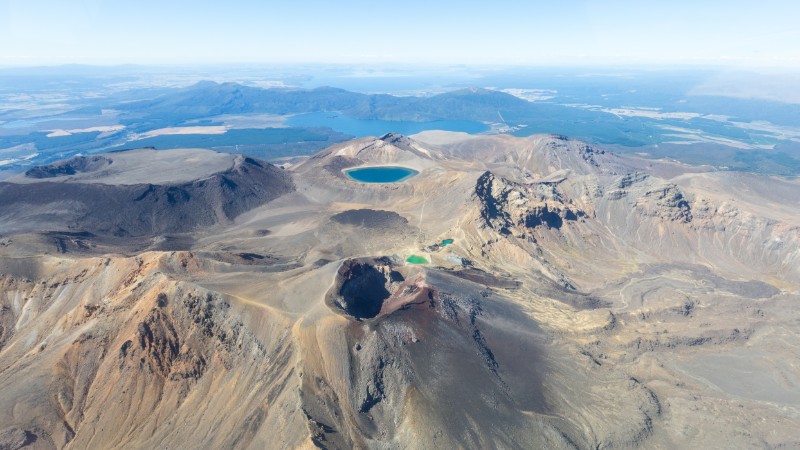 Tongariro National Park aerial view