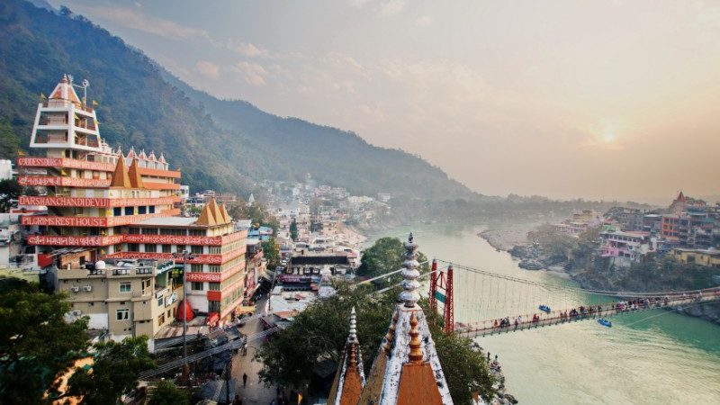 Rishikesh skyline, India