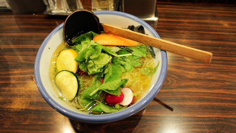 A bowl of vegan ramen in Japan