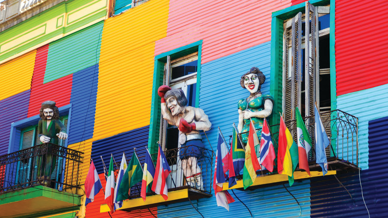 Colourful La Boca facades.